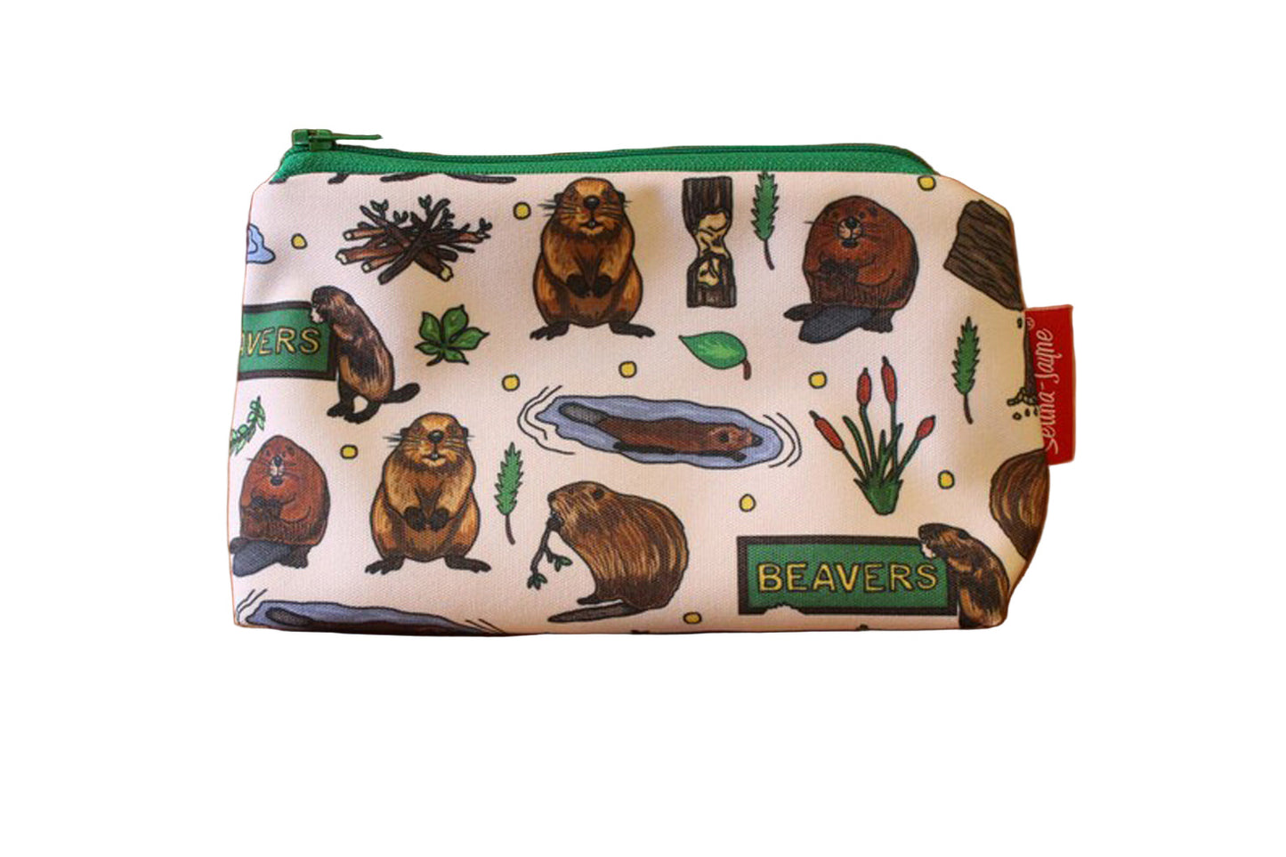 Beavers makeup bag showing premium quality and wipe-clean lining