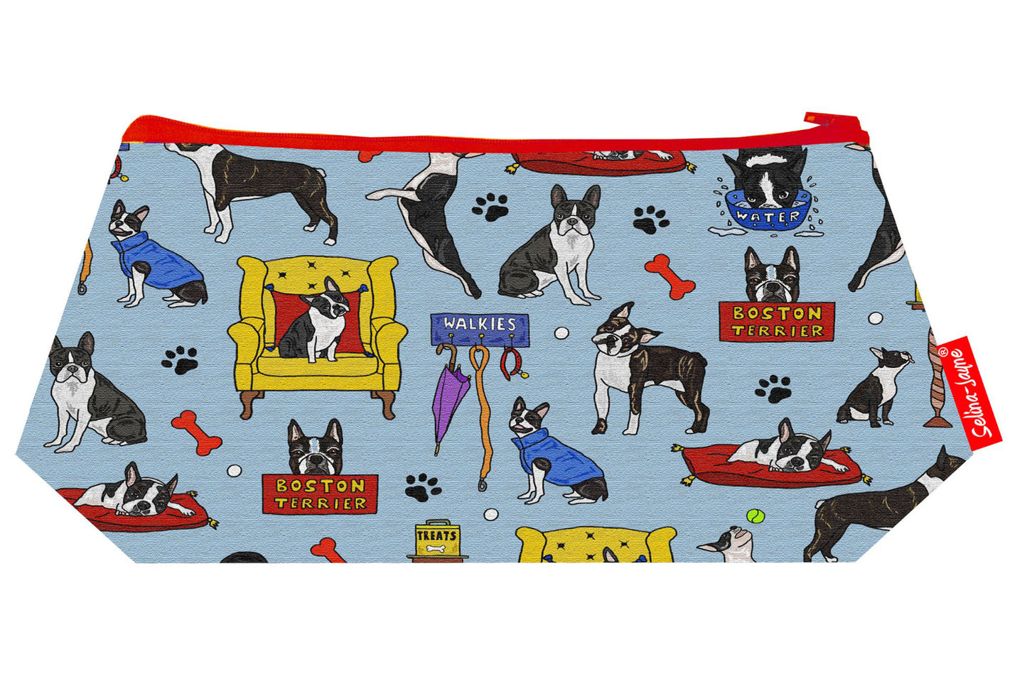 Boston Terrier Makeup Bag by Selina-Jayne
