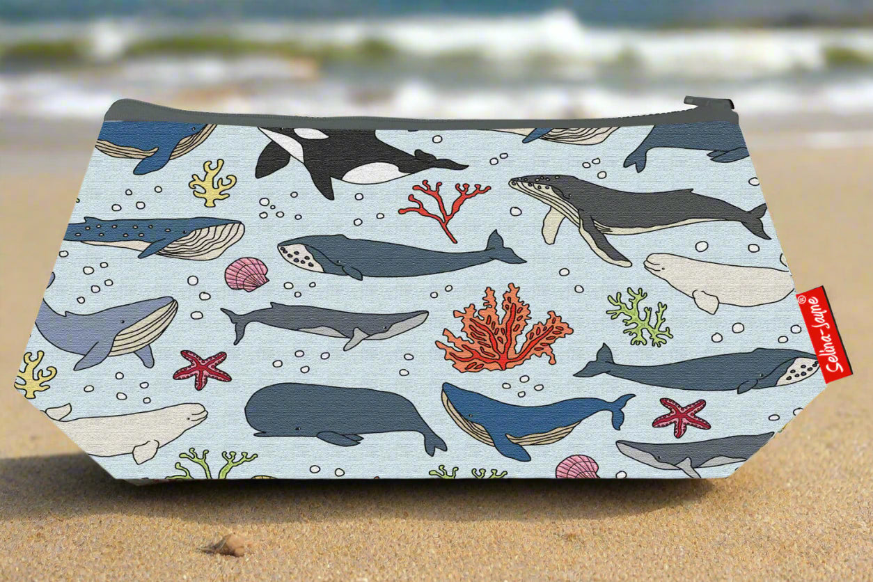 Whales Makeup Bag