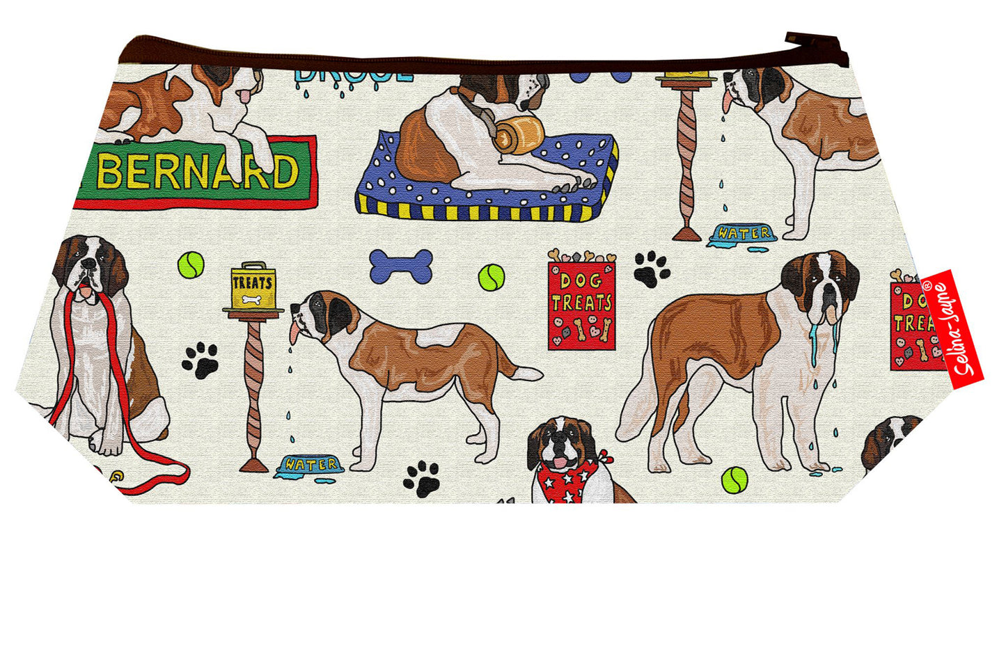 St Bernard Dog Makeup Bag by Selina-Jayne