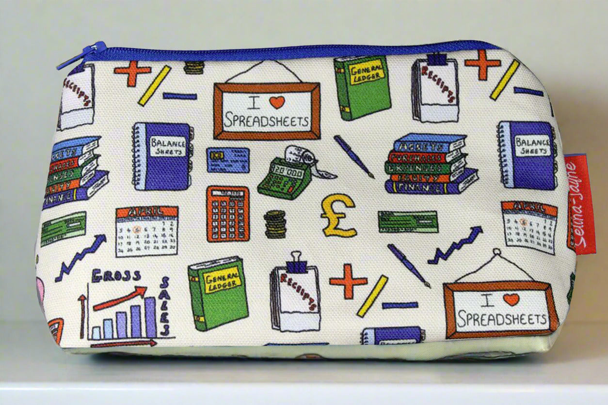 Accountants Makeup Bag by Selina-Jayne