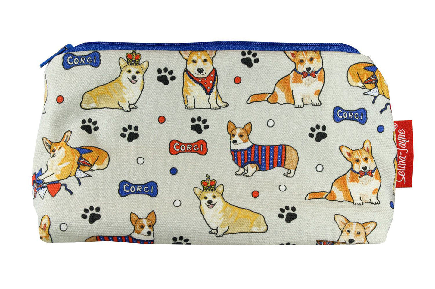 Selina-Jayne Corgi lover makeup bag with wipe-clean lining