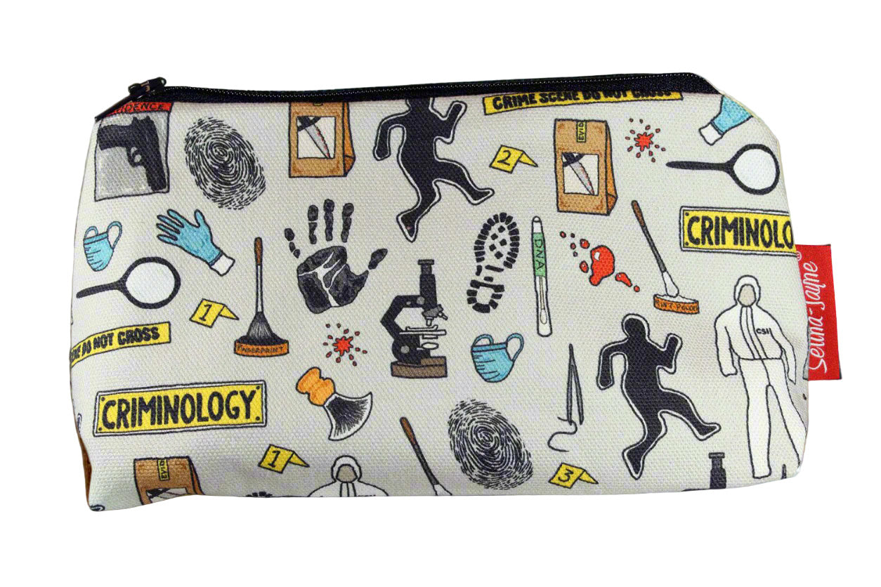 Selina-Jayne criminology makeup bag with wipe-clean lining