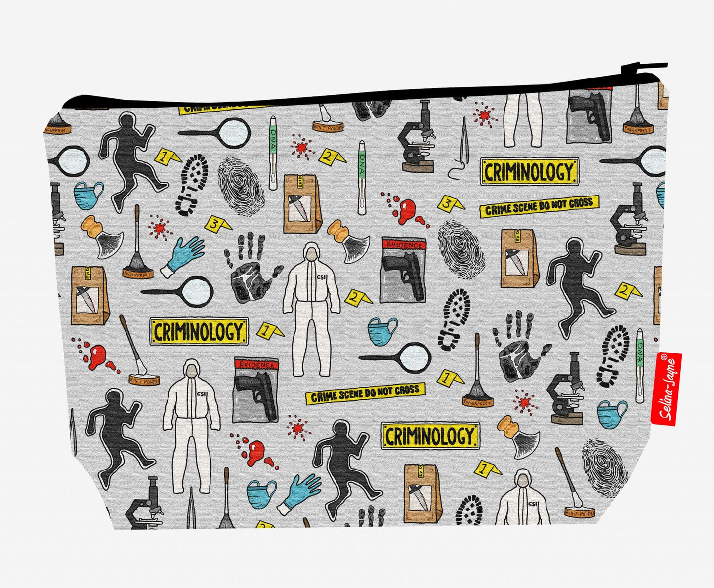 Criminologist wash bag interior detail - wipe-clean lining and durable polyester construction