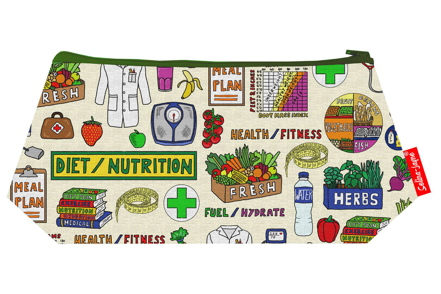 Selina-Jayne dietitian makeup bag with wipe-clean lining