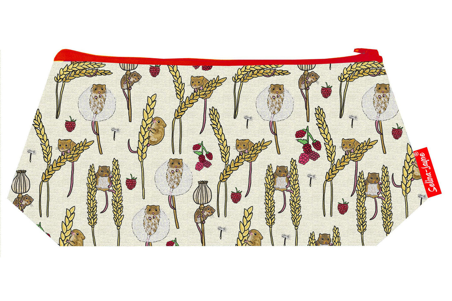 Premium Dormouse makeup bag featuring wipe-clean lining and colourfast HD print, perfect gift for wildlife lovers