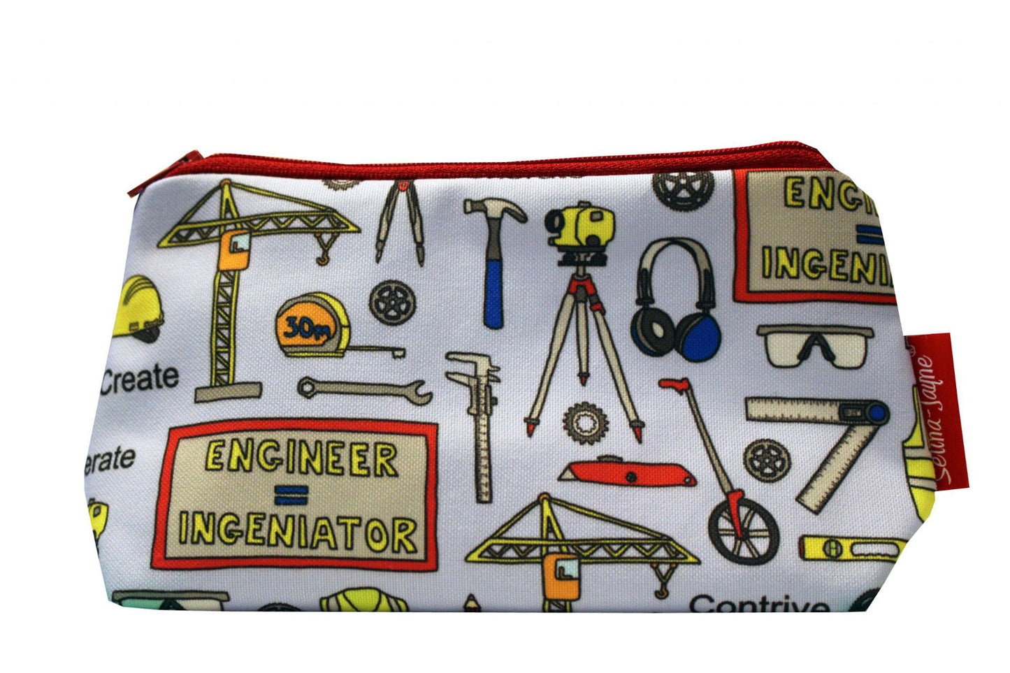 Premium Engineer makeup bag featuring wipe-clean lining and colourfast HD print, perfect gift for engineers