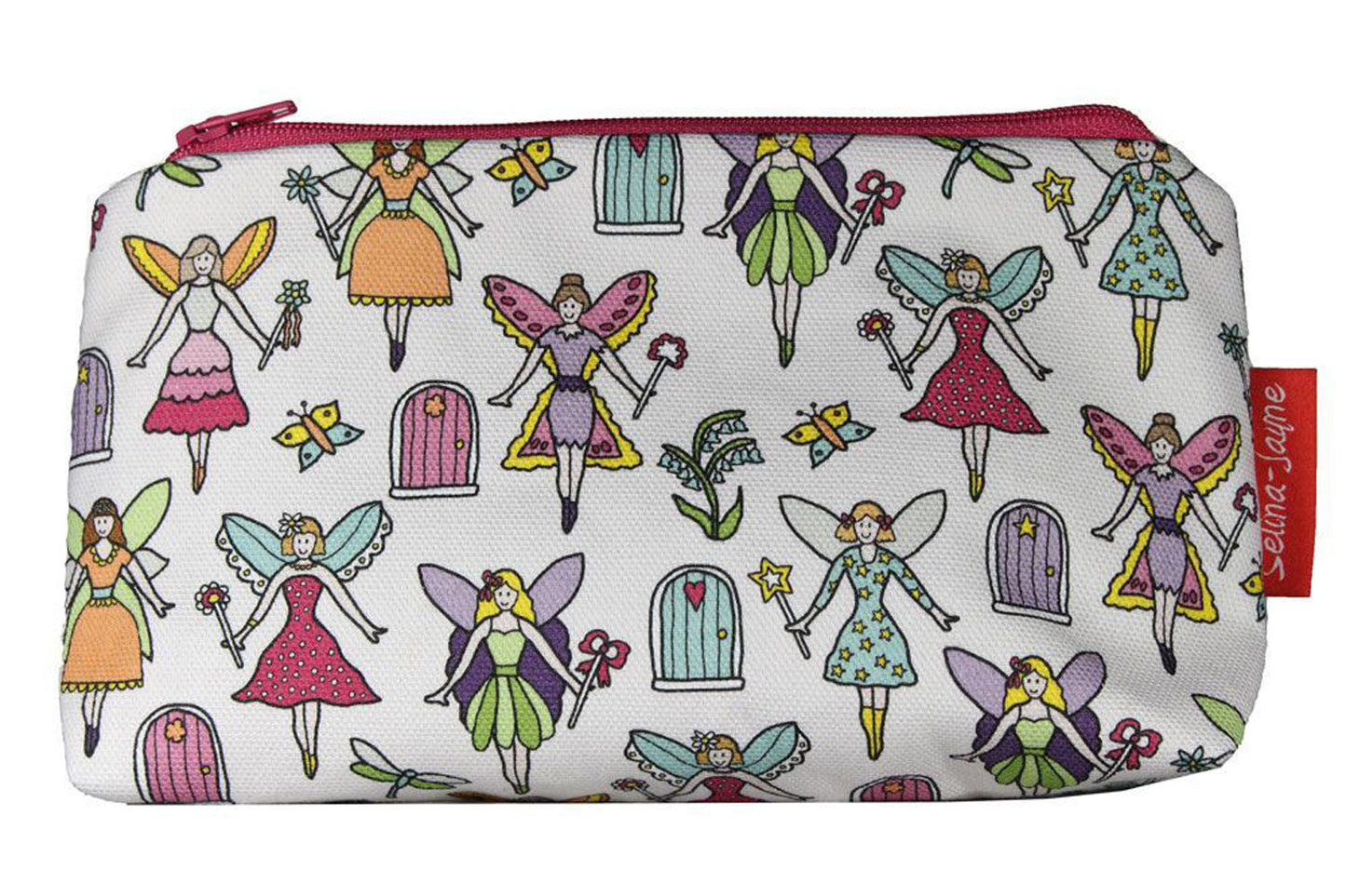 Premium Fairies makeup bag featuring wipe-clean lining and colourfast HD print, perfect gift for fantasy lovers