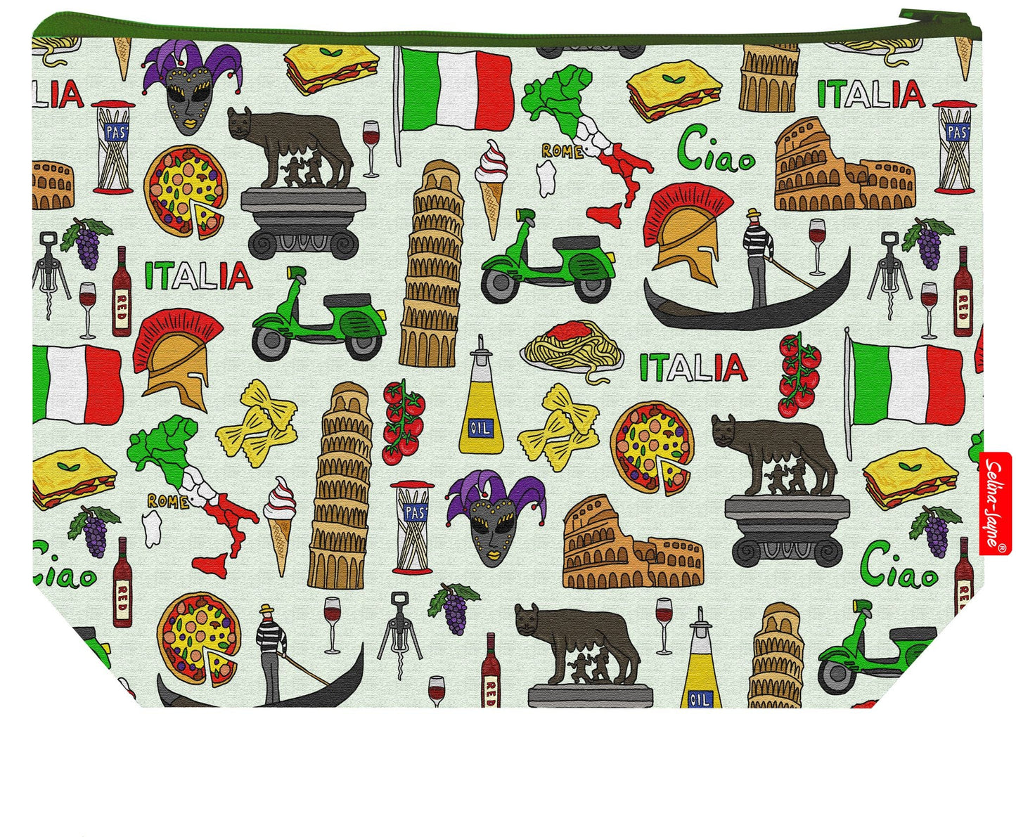 Premium 29cm Italian travel wash bag perfect for Italy lovers