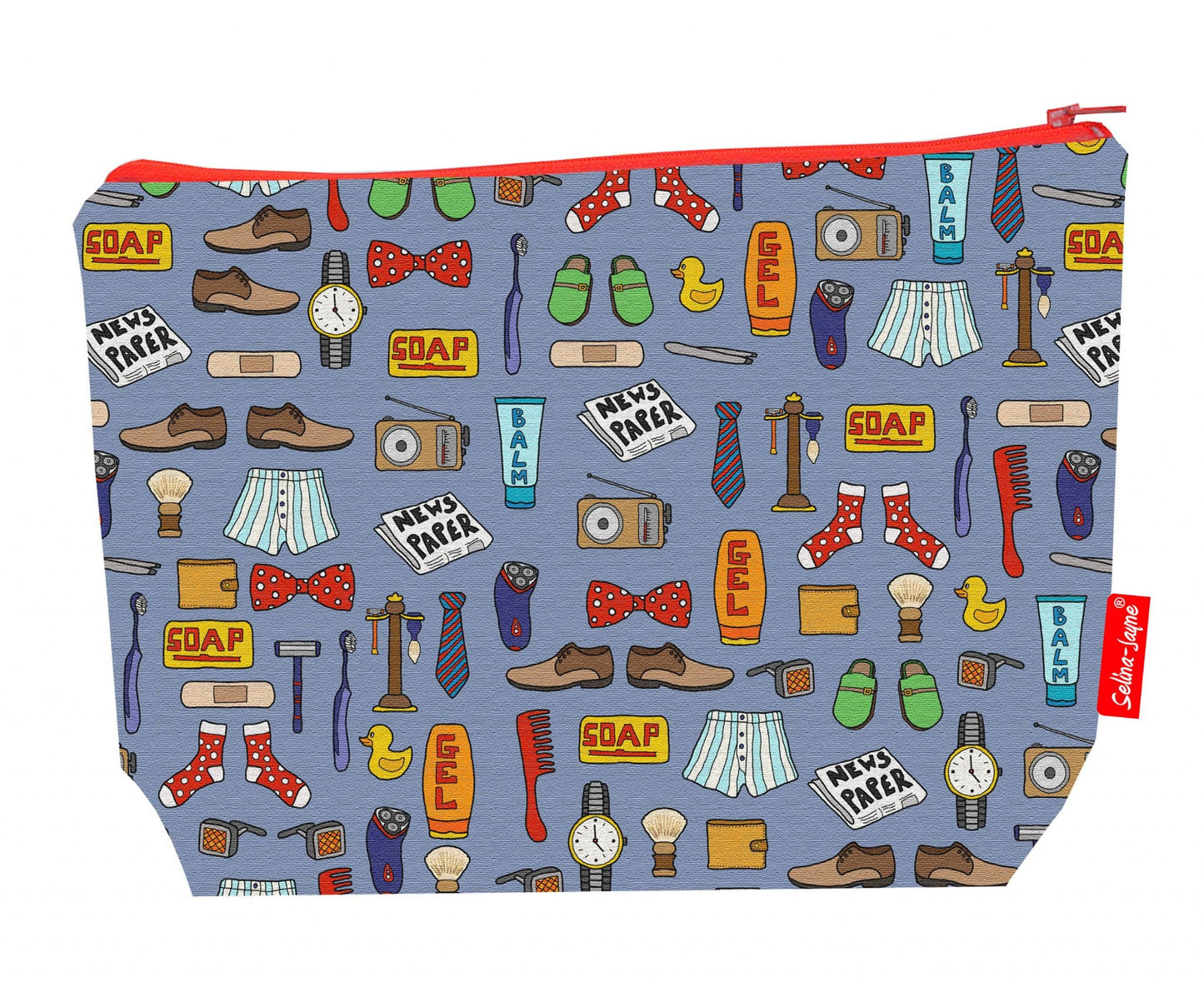 Premium 29cm wash bag with masculine design, perfect for men's grooming essentials
