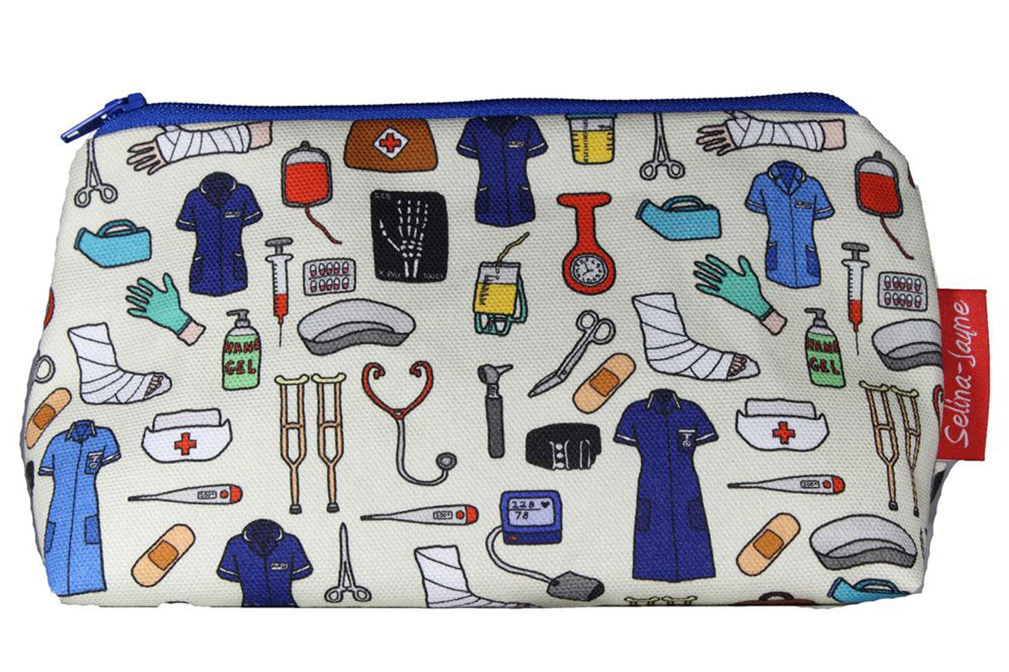 Compact Nurse makeup bag with wipe-clean lining, perfect gift for nurses and healthcare professionals