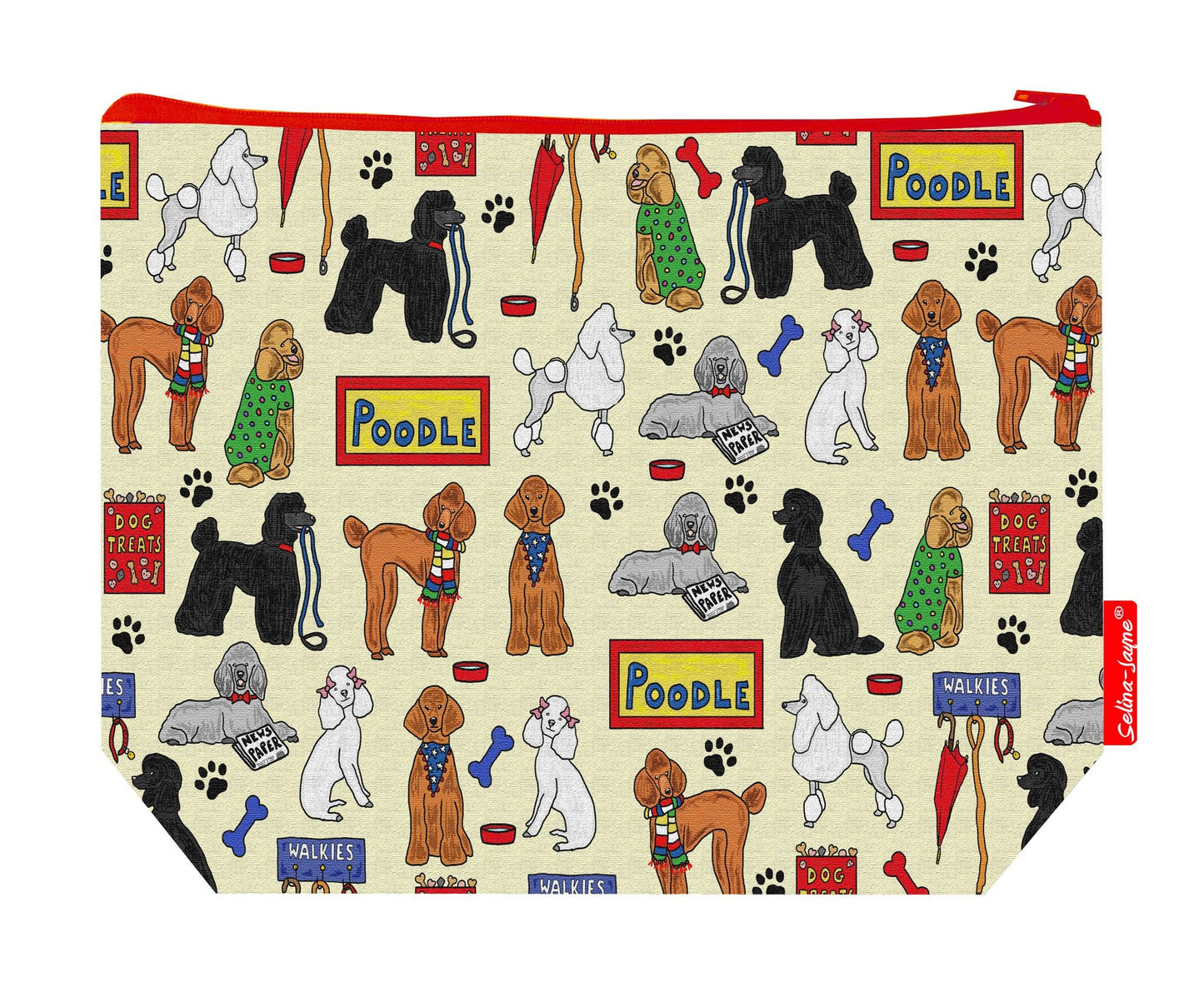 Premium dog lover wash bag perfect for Poodle owners and elegant dog breed enthusiasts