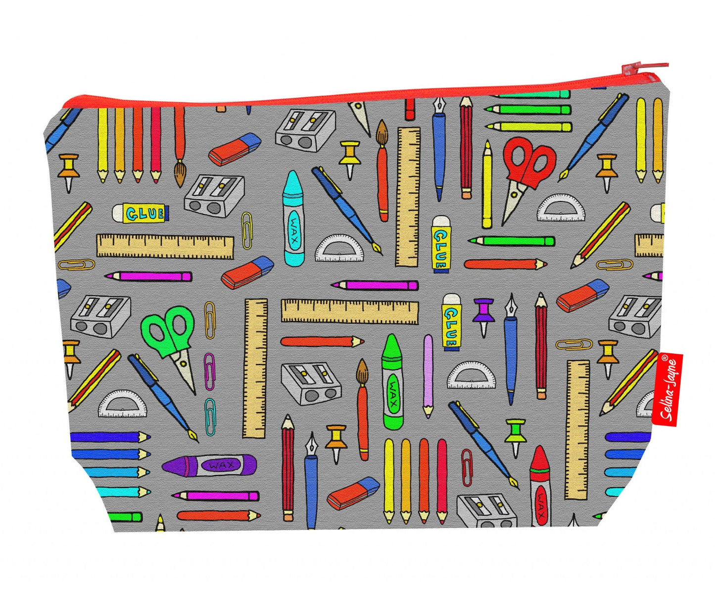 Premium 29cm stationery wash bag with washable lining and durable polyester construction