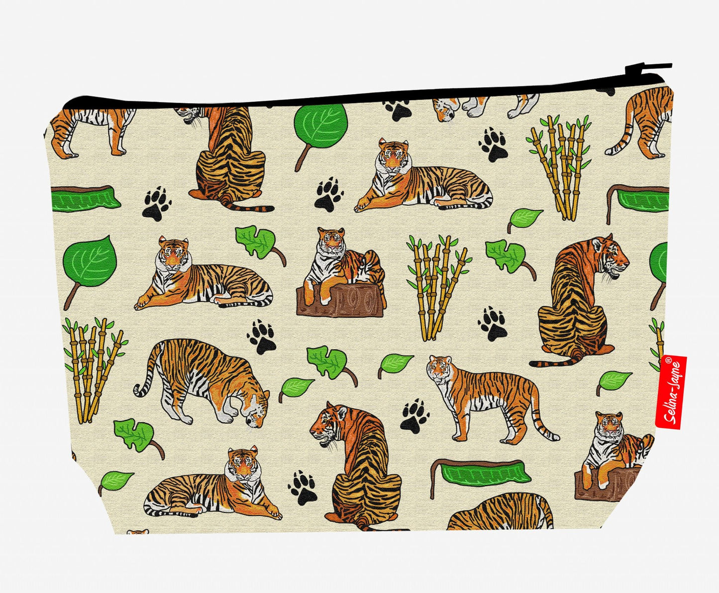 Premium wildlife wash bag with vibrant HD tiger design, perfect for travel and everyday use