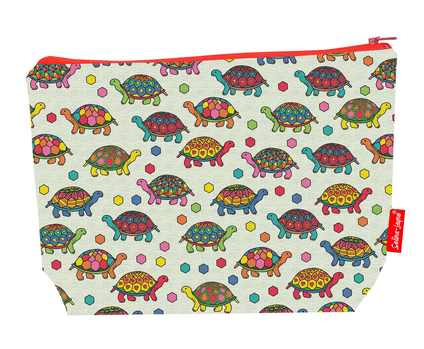 Premium reptile lover wash bag with vibrant HD tortoise design, perfect for travel and everyday use
