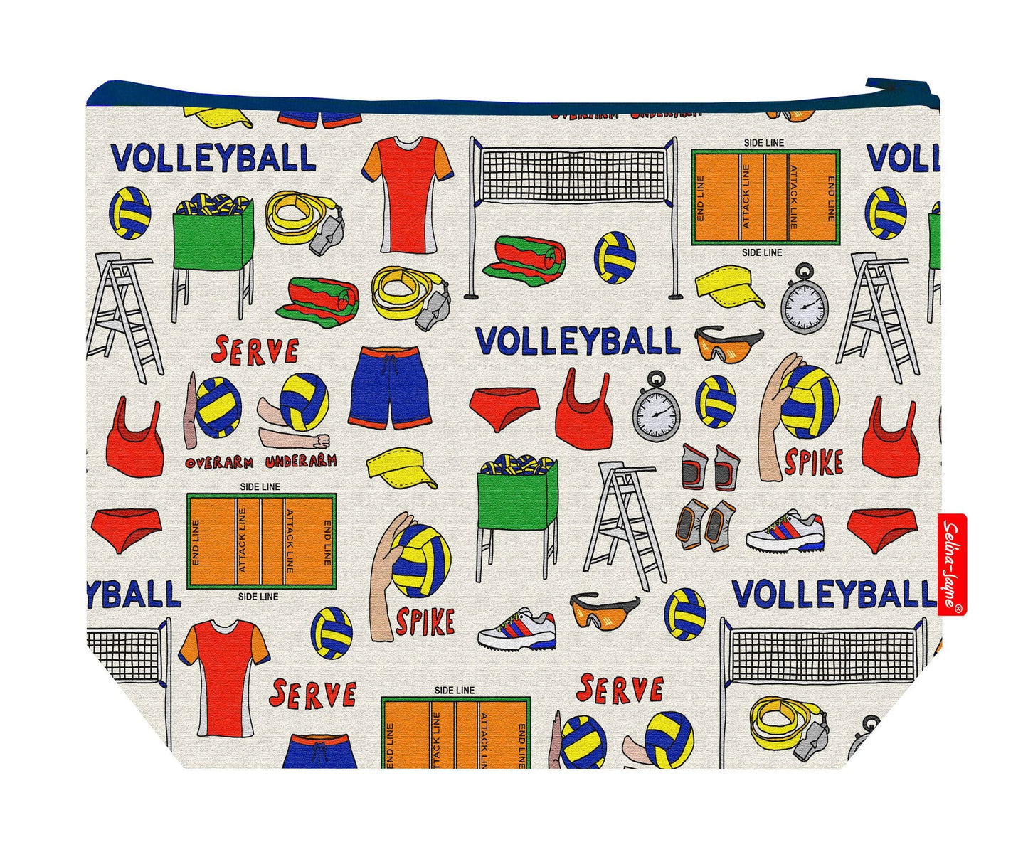 Premium volleyball player wash bag with vibrant HD sports design, perfect for training and tournament travel