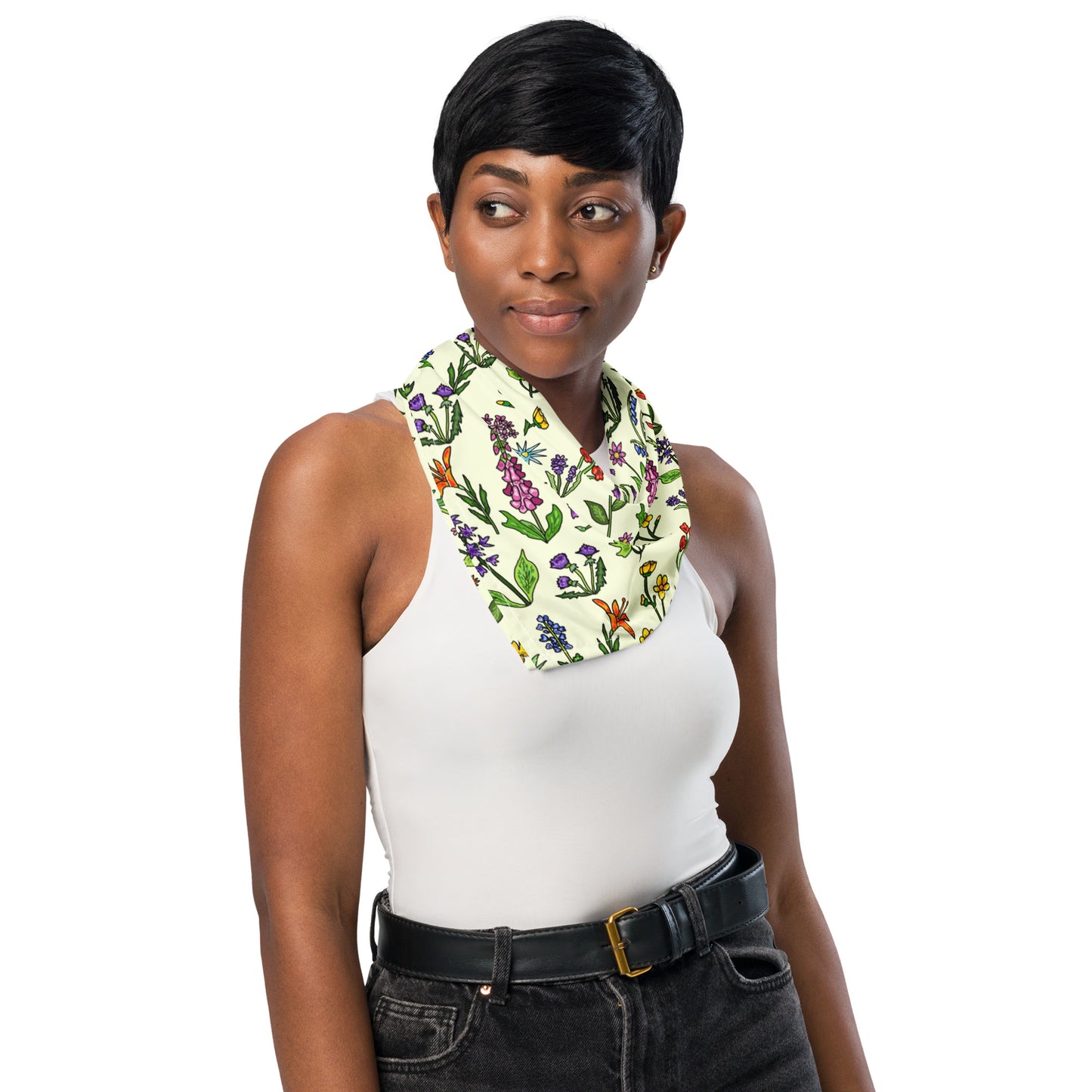 Wild Flowers All-over Print Bandana by Selina-Jayne