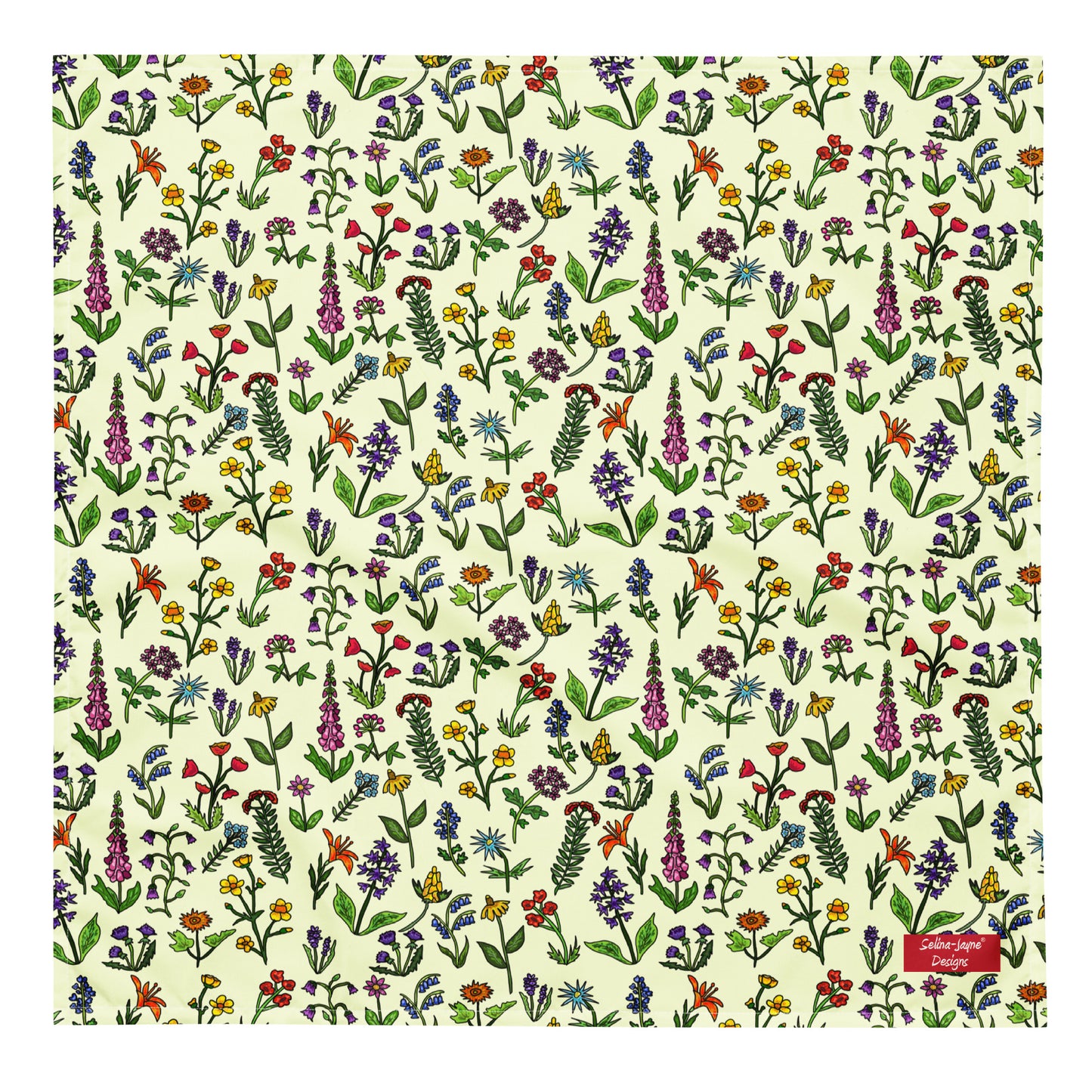 Wild Flowers All-over Print Bandana by Selina-Jayne