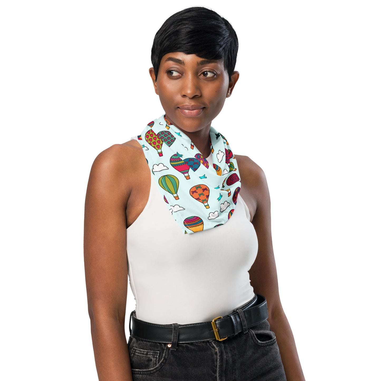 Hot Air Balloons All-over Print Bandana by Selina-Jayne