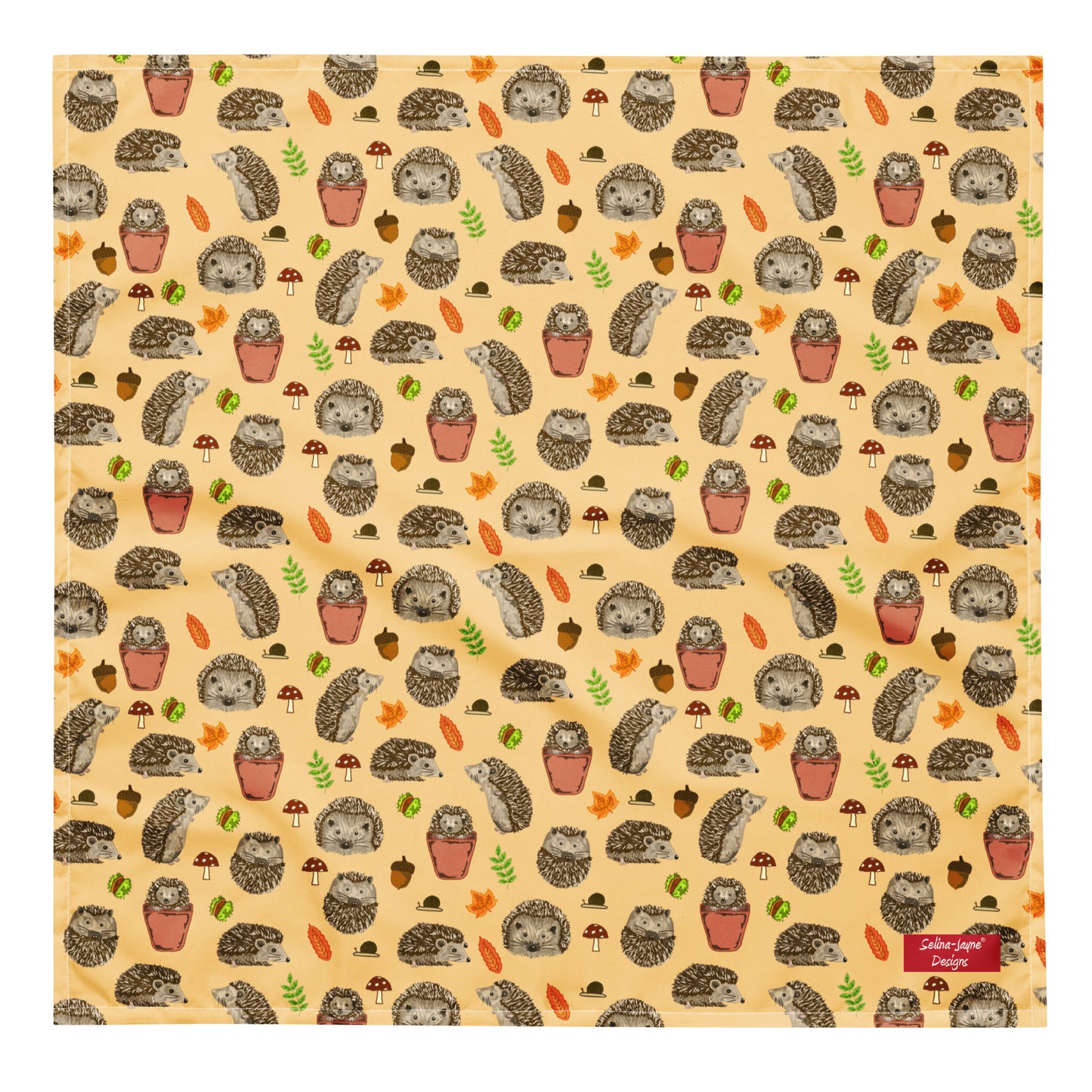 Hedgehogs All-over Print Bandana by Selina-Jayne