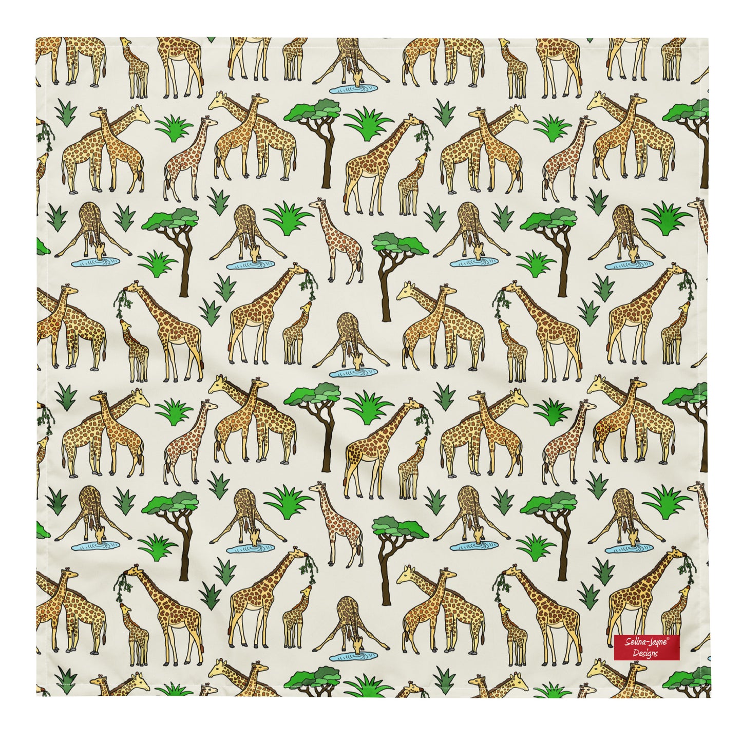 Giraffe All-over Print Bandana by Selina-Jayne