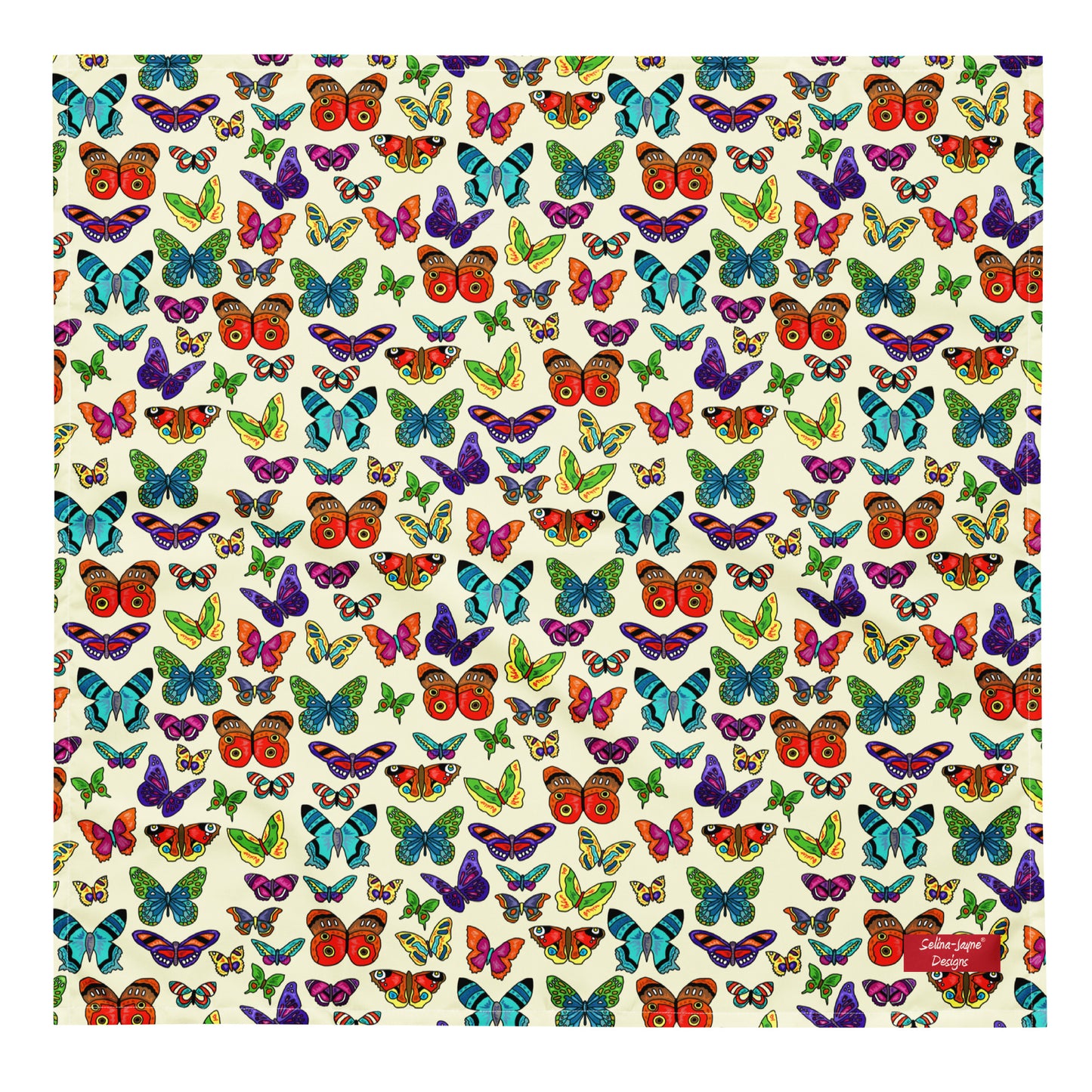 Butterfly All-over Print Bandana by Selina-Jayne