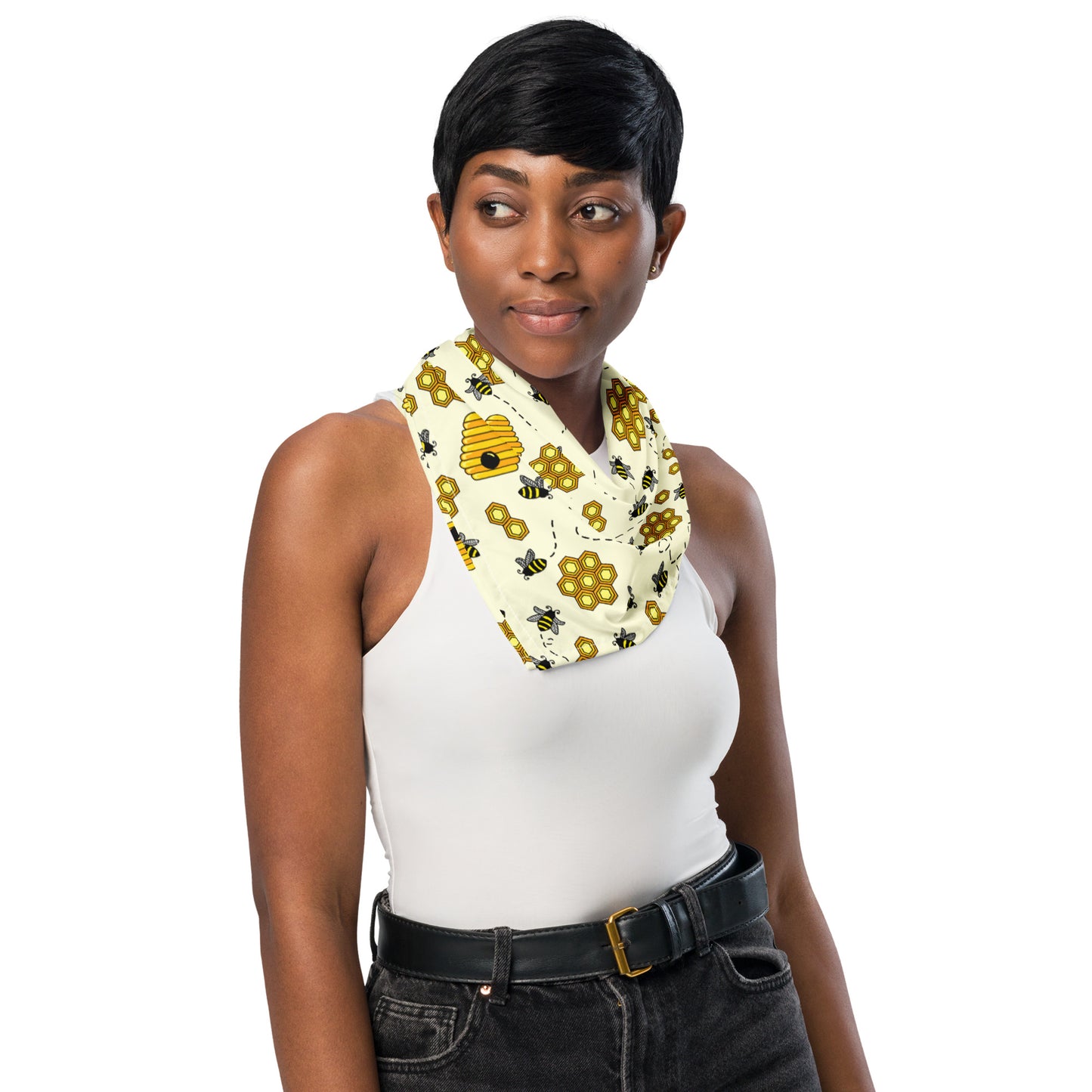 Bees All-over Print Bandana by Selina-Jayne