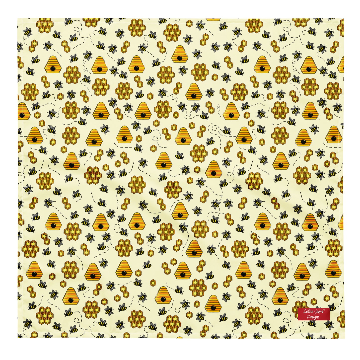 Bees All-over Print Bandana by Selina-Jayne