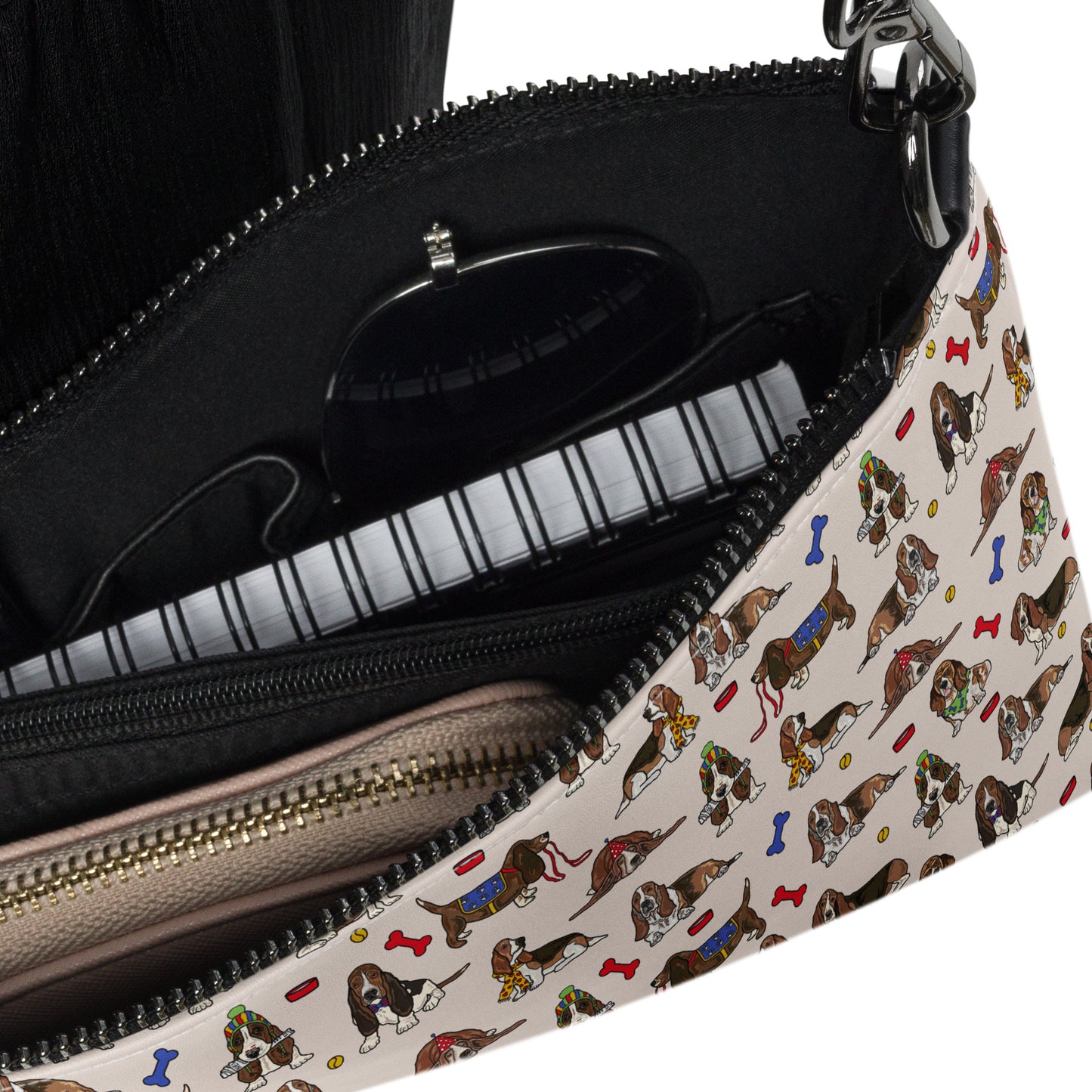 Bassett Hounds Crossbody Bag by Selina-Jayne