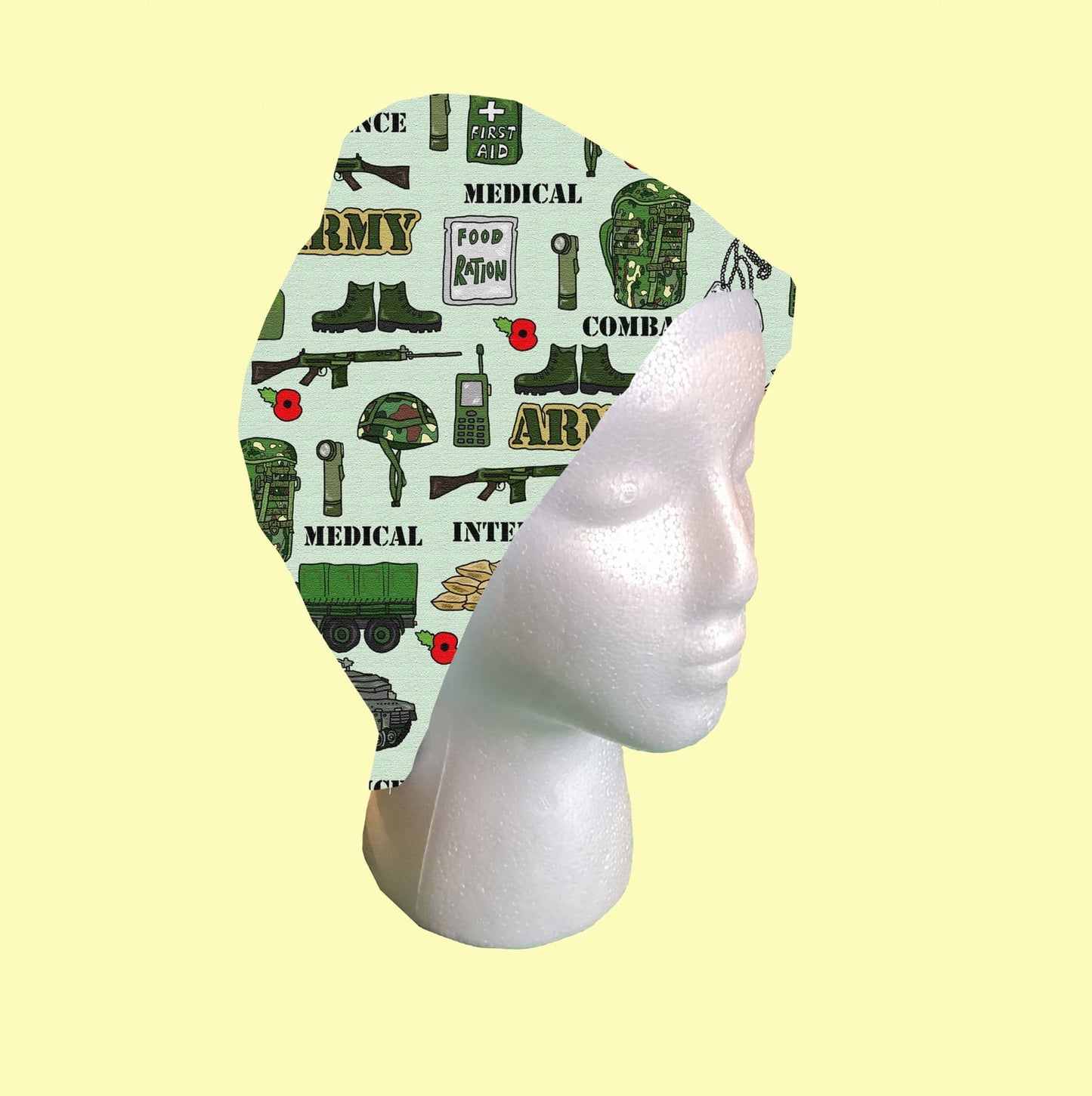 Army Scrub Cap by Selina-Jayne