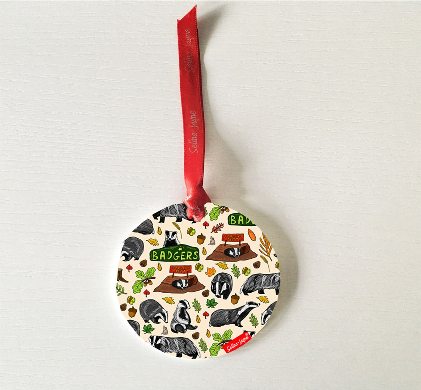 Badgers Hanging Decoration by Selina-Jayne