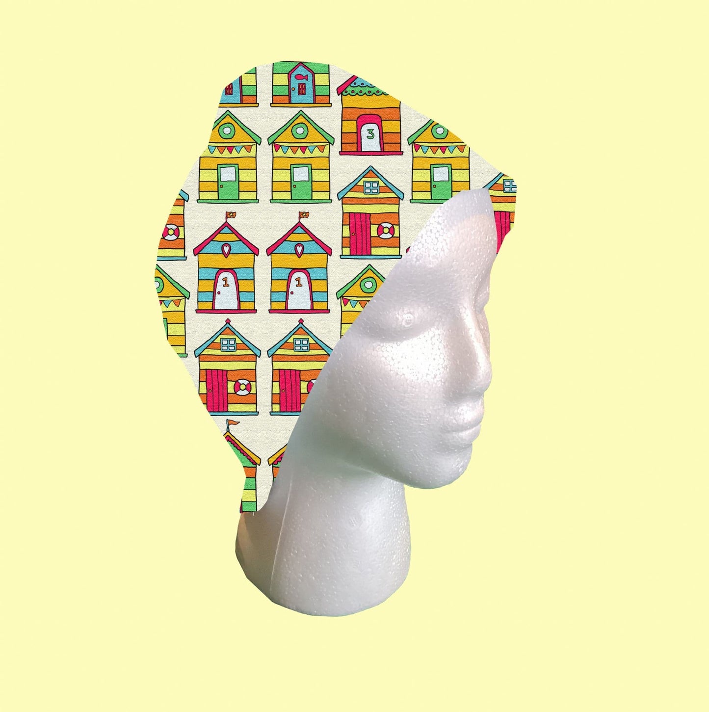 Beach Huts Scrub Cap by Selina-Jayne