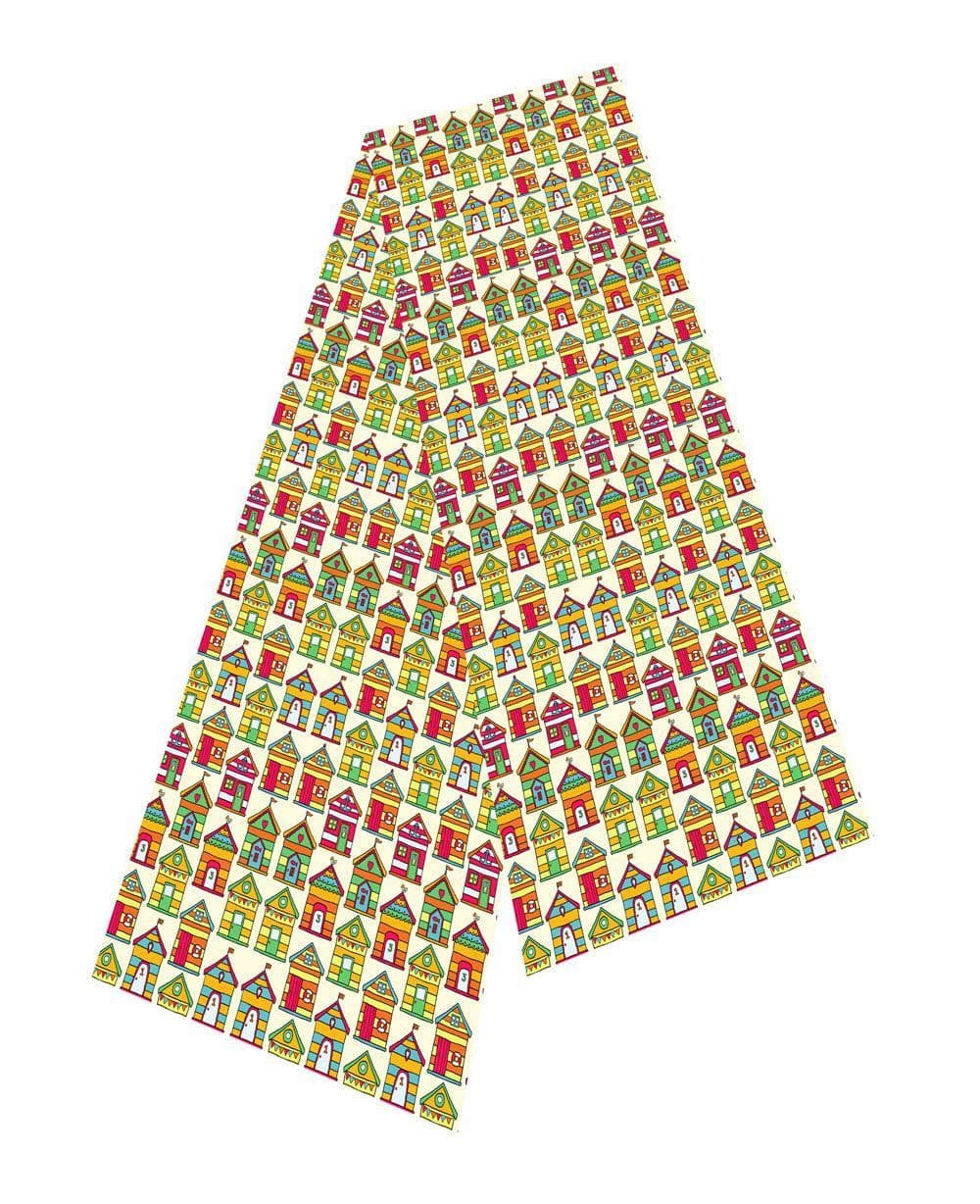 Beach Huts Silk Scarf by Selina-Jayne