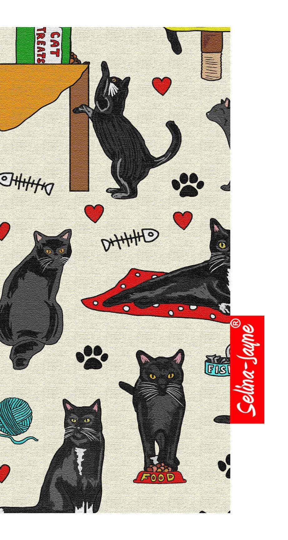 Black Cats Soft Glasses Case by Selina-Jayne