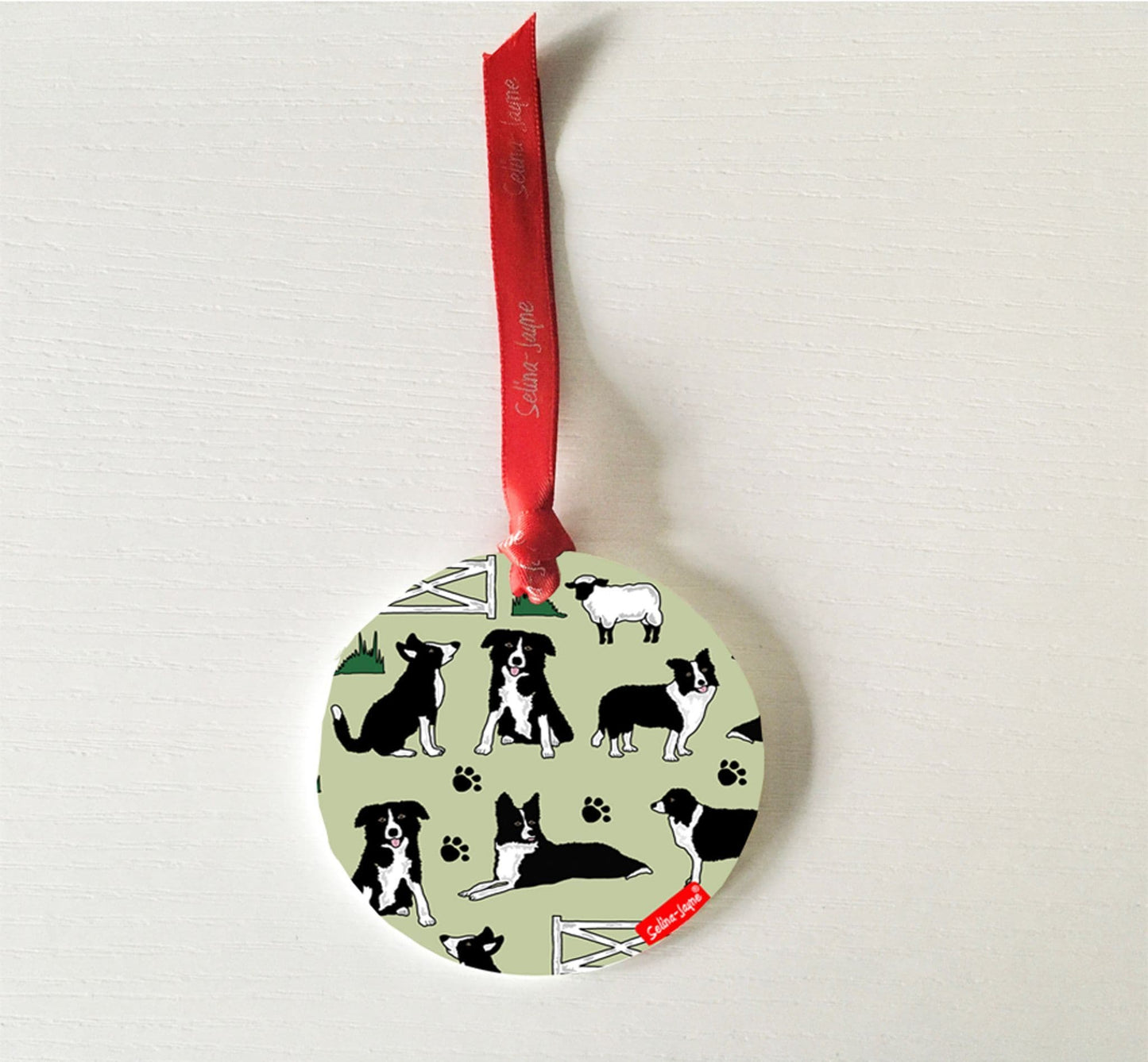 Border Collies Hanging Decoration by Selina-Jayne