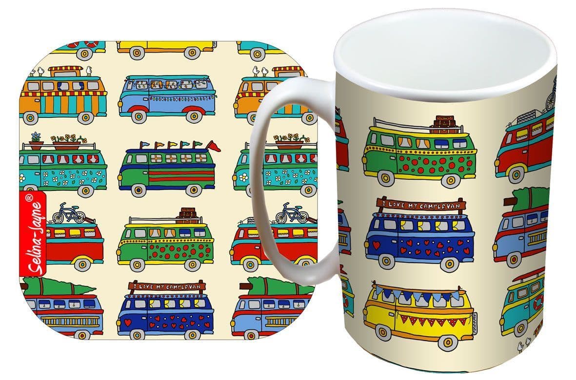 Campervan Mug and Coaster Gift Set by Selina-Jayne