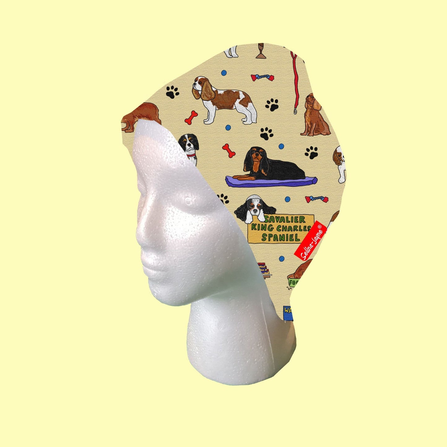 Cavalier King Charles Dog Scrub Cap by Selina-Jayne