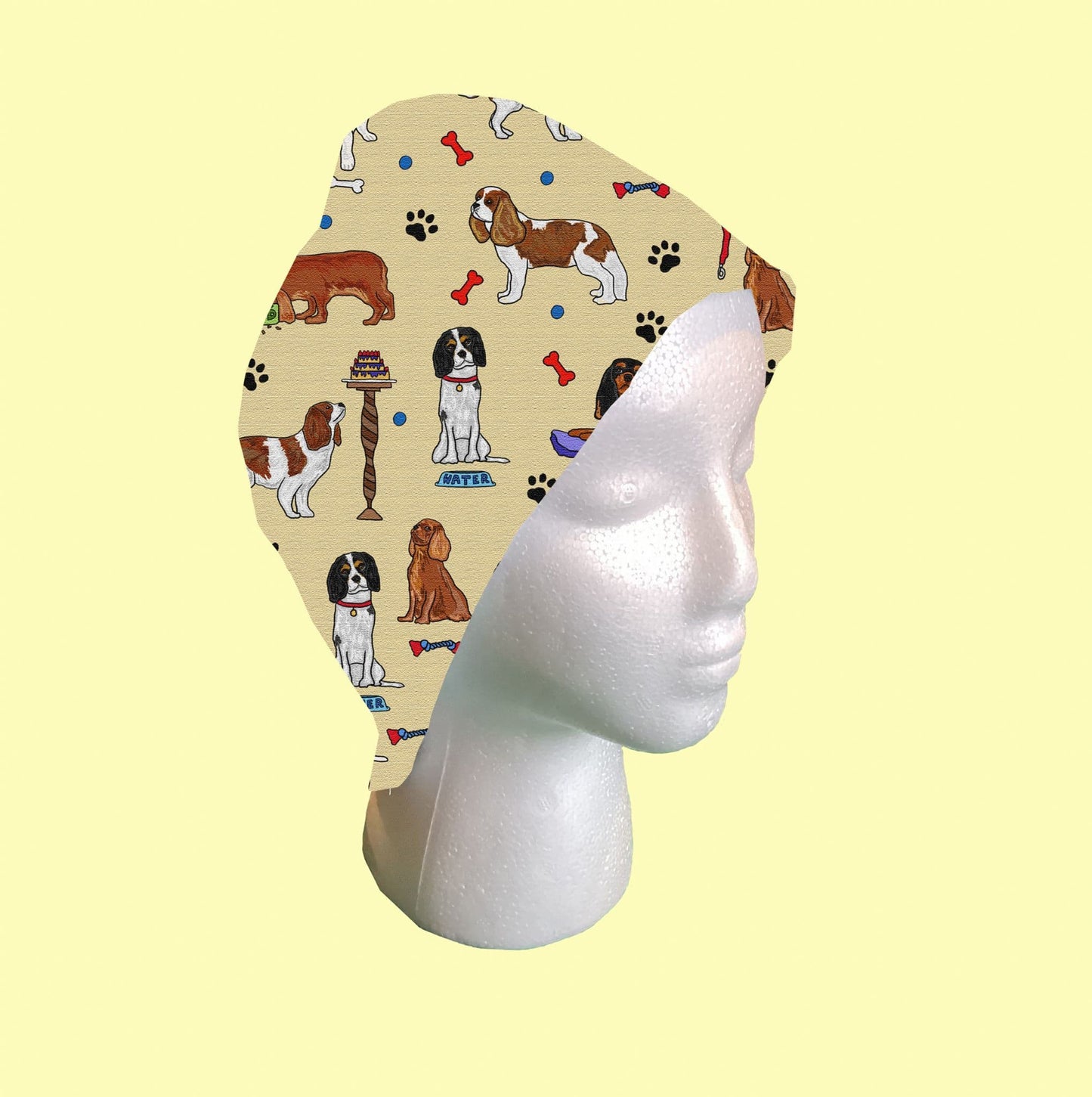 Cavalier King Charles Dog Scrub Cap by Selina-Jayne