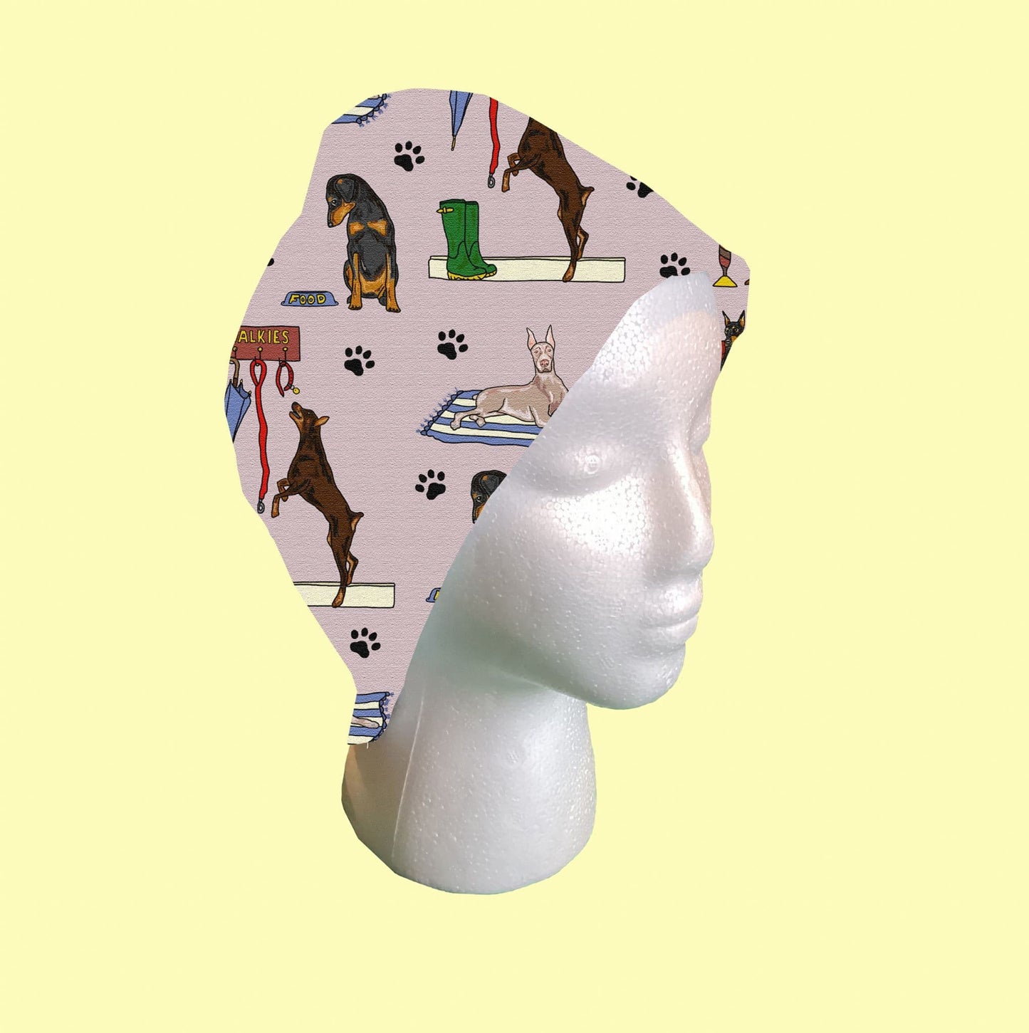 Doberman Pinscher Dog Scrub Cap by Selina-Jayne