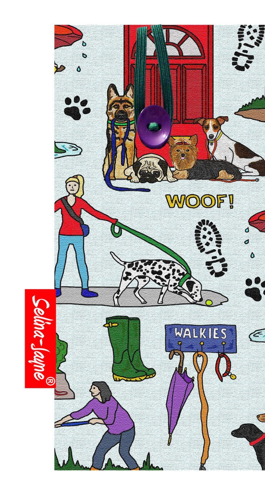 Dog Walker Glasses Case Soft Fabric by Selina-Jayne