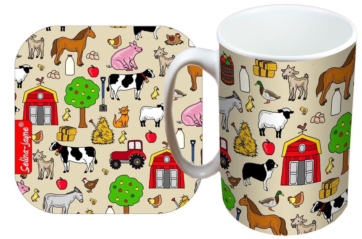 Farmer Mug and Coaster Gift Set by Selina-Jayne