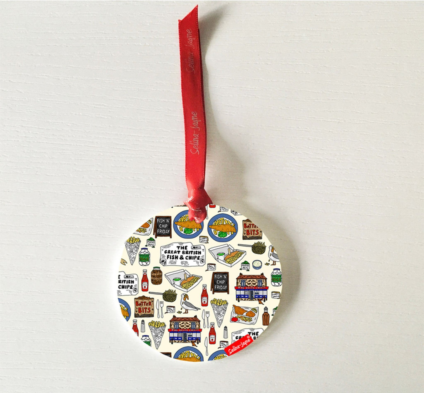 Fish and Chips Hanging Decoration by Selina-Jayne