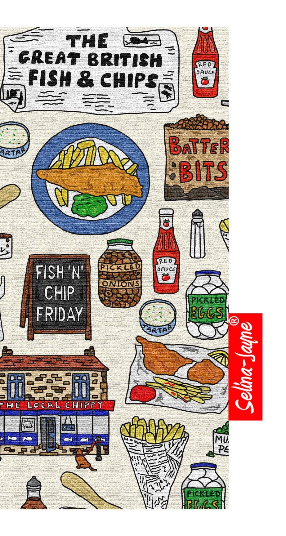 Fish and Chips Soft Glasses Case by Selina-Jayne