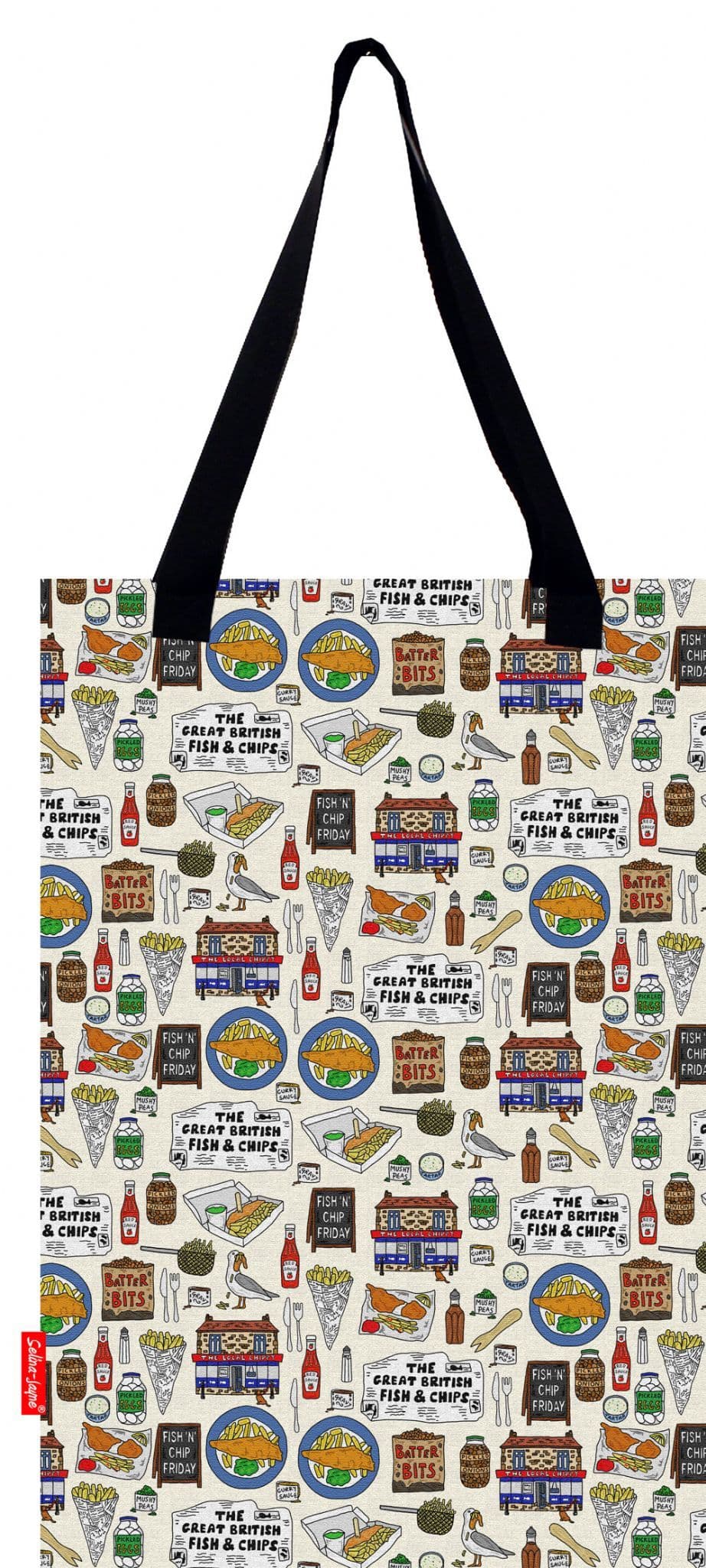 Fish and Chips Tote Bag by Selina-Jayne