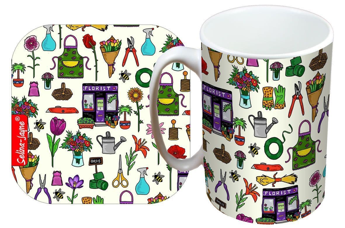 Florist Mug and Coaster Gift Set by Selina-Jayne