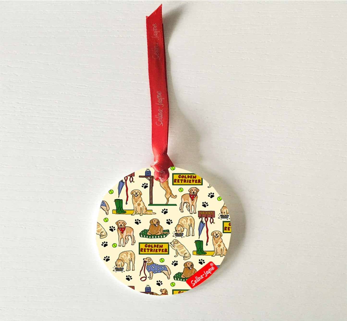 Golden Retriever Hanging Decoration by Selina-Jayne