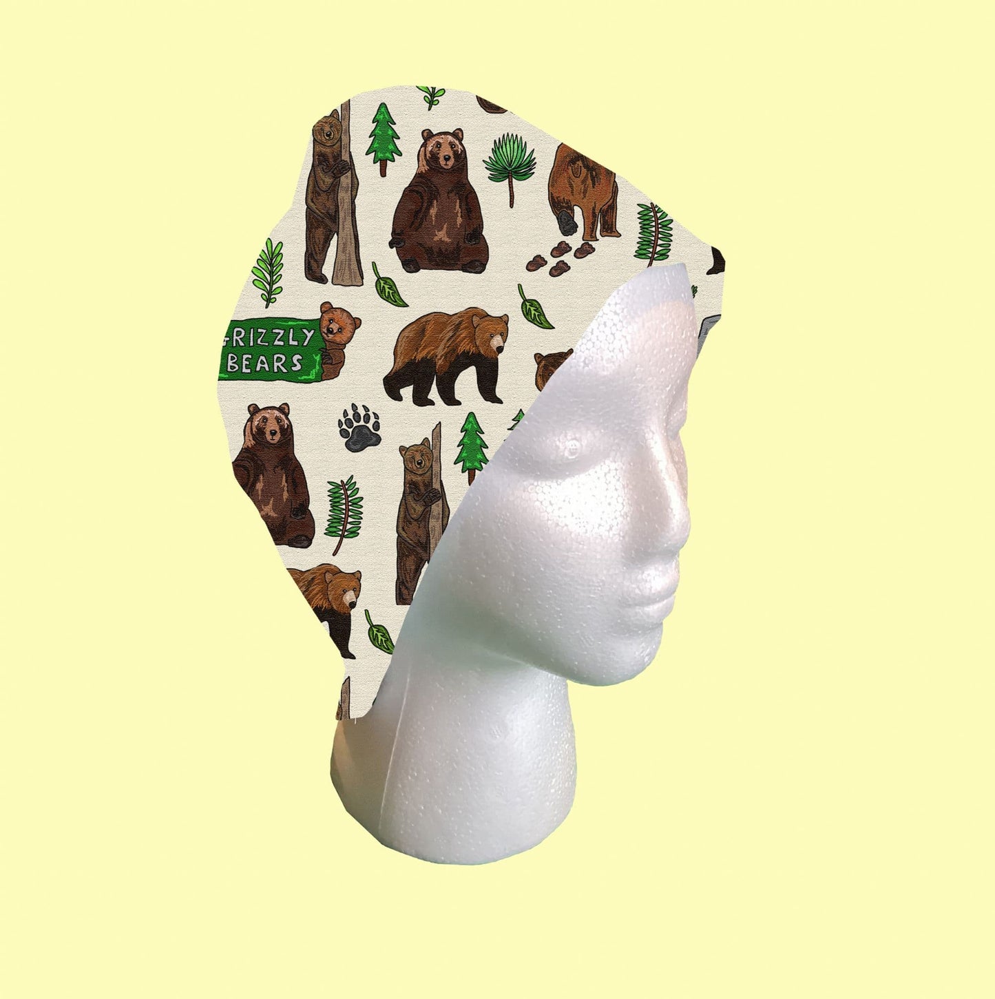 Grizzly Bears Scrub Cap by Selina-Jayne