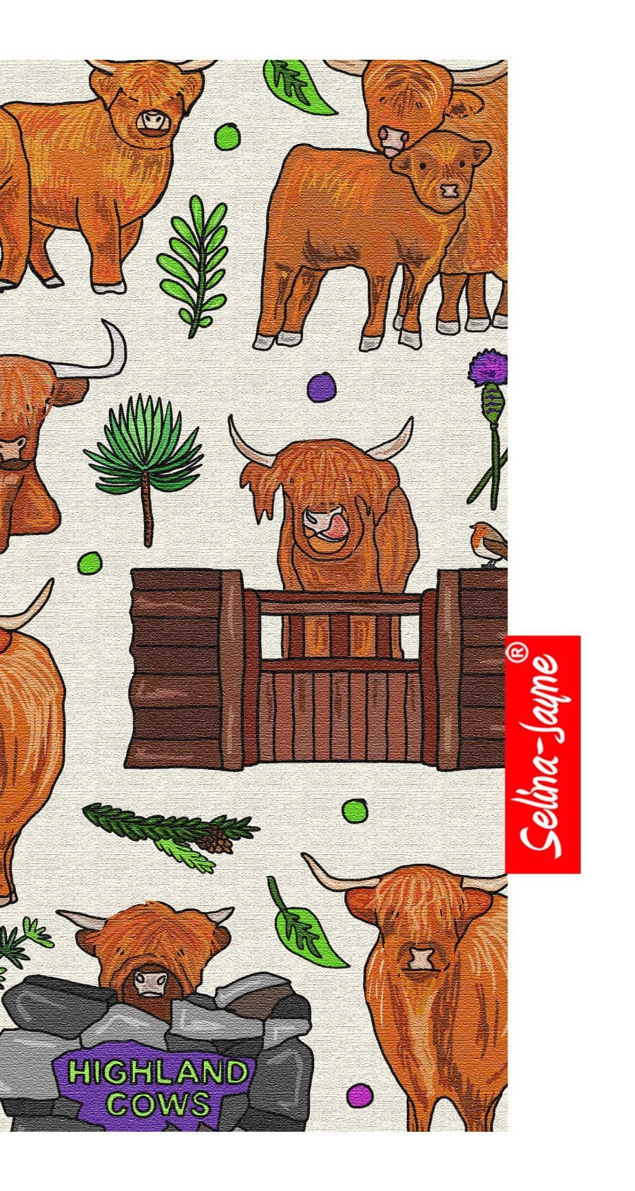 Highland Cows Glasses Case Soft Fabric by Selina-Jayne
