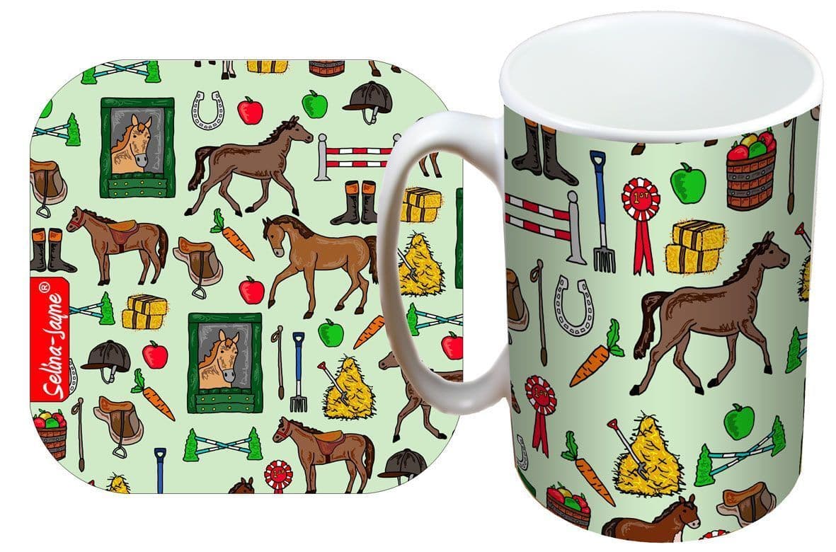 Horses Mug and Coaster Gift Set by Selina-Jayne
