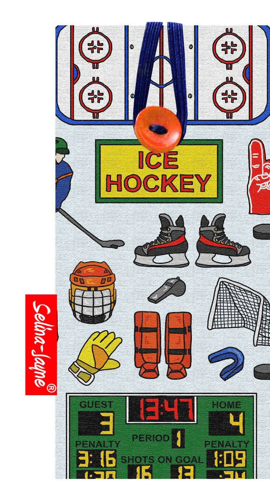 Ice Hockey Glasses Case Soft Fabric by Selina-Jayne
